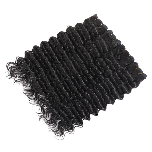 Deep Wave Human Hair 3 Bundles Natural Black hair