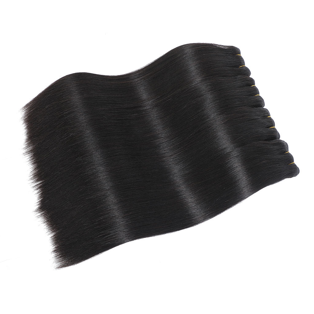 Straight Human Hair 3 Bundles Natural Black hair