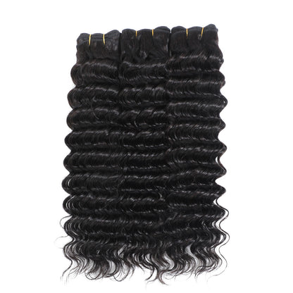 Deep Wave Human Hair 3 Bundles Natural Black hair